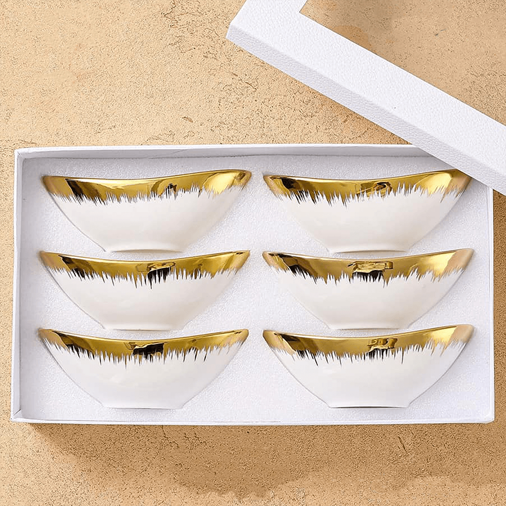 Momaz-6Pcs-White-&-Gold-Porcelain-Oval-Nuts-Bowls-Set1