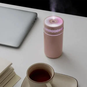 Pink 250ml USB Humidifier with Lights1