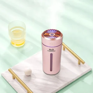 Pink 270ml USB Humidifier with Lights1