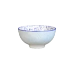 Porcelain 12cm Blue & White  Mandela Design Round Soup Bowl