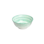 Porcelain 18cm Green Mandela Design Round Soup Bowl