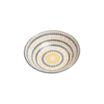 Porcelain 23cm Yellow & Navy Mandela Design Round Bowl