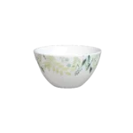 Porcelain 450ml Green Leaves Design Round Soup Bowl