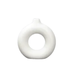Modern Circular 20cm White Ceramic Vase