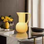 Modern Pitcher Design 20cm Yellow Ceramic Vase1