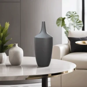 Modern Tapered 26cm Grey Ceramic Vase1