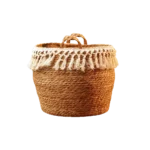Round 20x23cm Plants Straw Basket with Lid