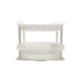 Two Tier Plastic White Dish Rack