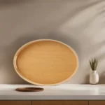 Wooden 36cm Oval Bamboo Tray1