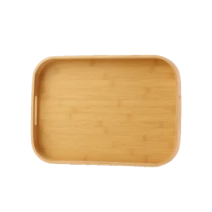 Wooden 40cm Rectangular Bamboo Tray