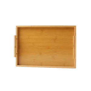 Wooden 41cm Bamboo Tray With Handles