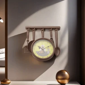 Chef Wooden Brown Kitchen Watch1