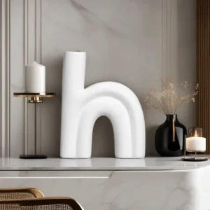 Porcelain 21cm Letter n Vase1