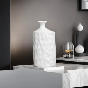 Porcelain 25cm Textured Cylindrical Vase1