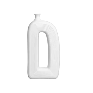 Porcelain 30cm Letter D Vase