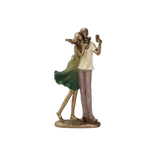 Resin 12x25.5cm Couple Figurine Decor