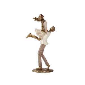 Resin 15.5x30cm Couple Figurine Decor