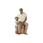 Resin 9.5x18cm Father-Son Figurine Decor