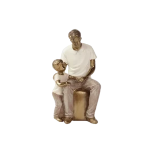 Resin 9.5x18cm Father-Son Figurine Decor