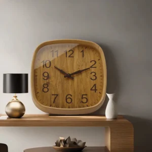 Squard Wooden Brown Watch1