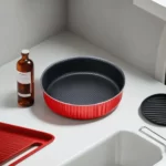 Trueval 26cm Classic Round Red Oven Pan1