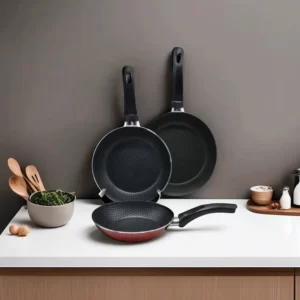 Trueval 3pcs Classic Red Frying Pan Set1