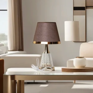 Brown & Golden Lambader with Crystal Base1