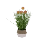 Grass & Flowers 35cm Straw Pot