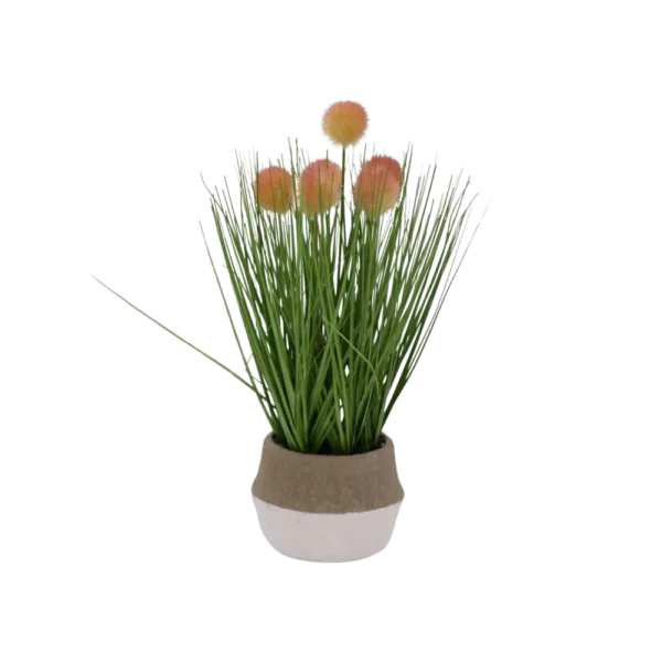 Grass & Flowers 35cm Straw Pot