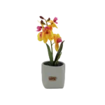 Gypsum 28cm Yellow Flower Green Pot