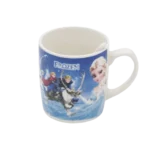 Porcelain Frozen Blue Mug with Lid & Spoon