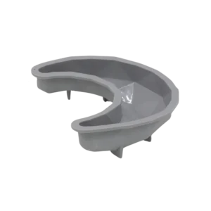 Ramadan 18cm Grey Silicon Crescent Shaped Plate