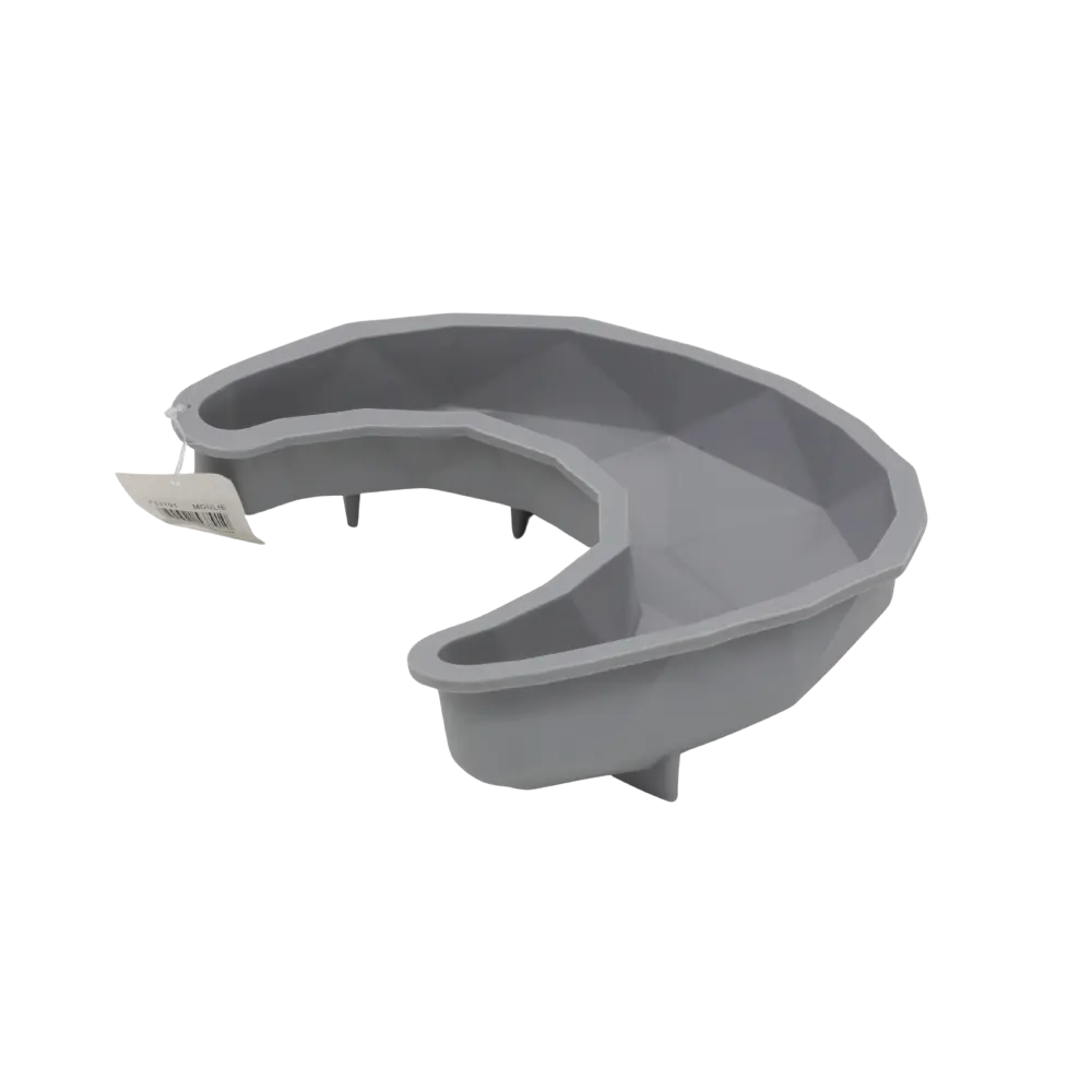 Ramadan 24cm Grey Silicon Crescent Shaped Plate