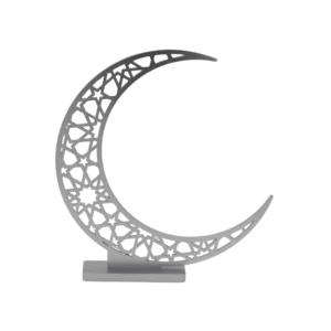 Ramadan 32cm Silver Crescent Stand