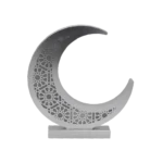 Ramadan 52cm Silver Crescent Decor with Light
