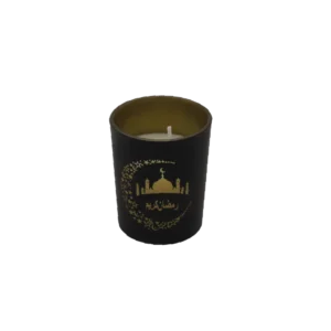 Ramadan Black Mosque Print Candle Jar