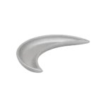 Ramadan 30x10cm Crescent Silver Serving Plate