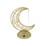Ramadan 22x10cm Golden Caged Crescent Stand
