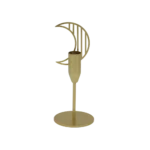 Ramadan 18x7cm Golden Candle Holder with Crescent Design