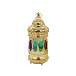 Ramadan 29x10cm Golden Lantern with Light