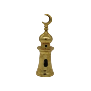 Ramadan 24x7cm Golden Minaret with Moon Decor