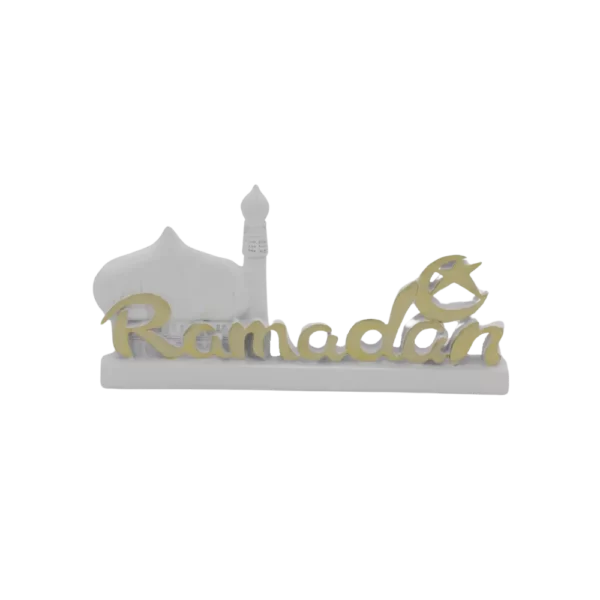 Ramadan Gypsum White & Gold Stand