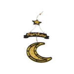 Ramadan Kareem 40x15cm Gold & Black Crescent with Star Ornament