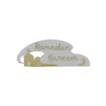 Ramadan Kareem 20x8cm Gypsum Phrase White Stand