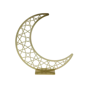 Ramadan 45x43cm Metallic Golden Crescent Decor