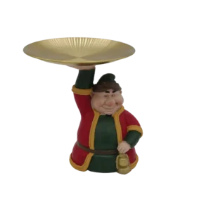 Ramadan 20x10cm Person Holding Golden Plate & Lantern