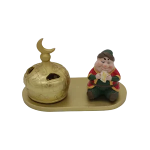 Ramadan 12x9cm Persona with Golden Censer on Plate
