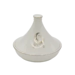 Ramadan 16x15cm White & Gold Serving Bowl with Lid