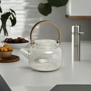 Transparent Glass Teapot with Handle1
