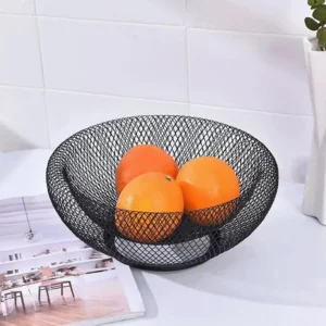 Black Mesh Fruits Iron Basket1